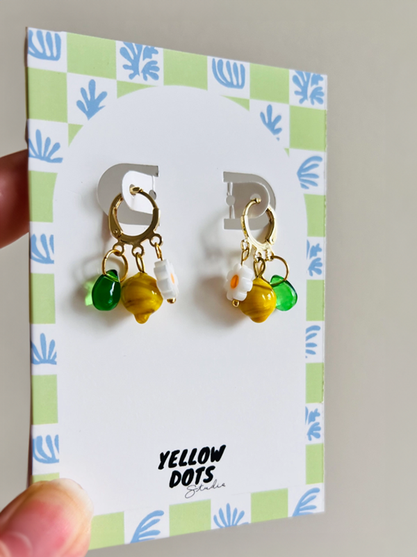 Lemon Flower Earrings