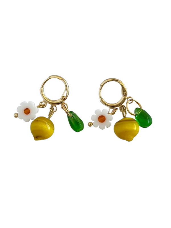 Lemon Flower Earrings
