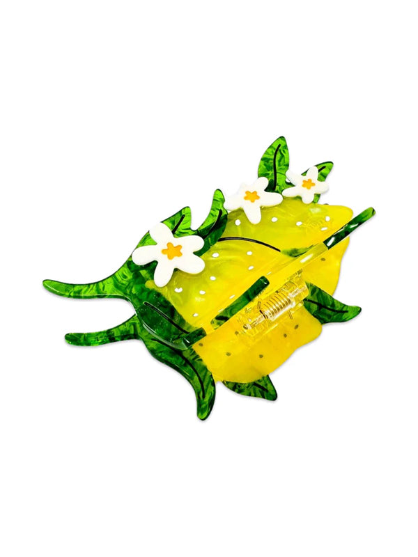 Lemon and Flowers Hair Claw