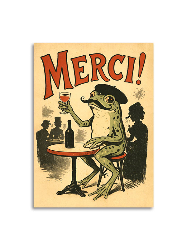 Merci Frog Thank You Card
