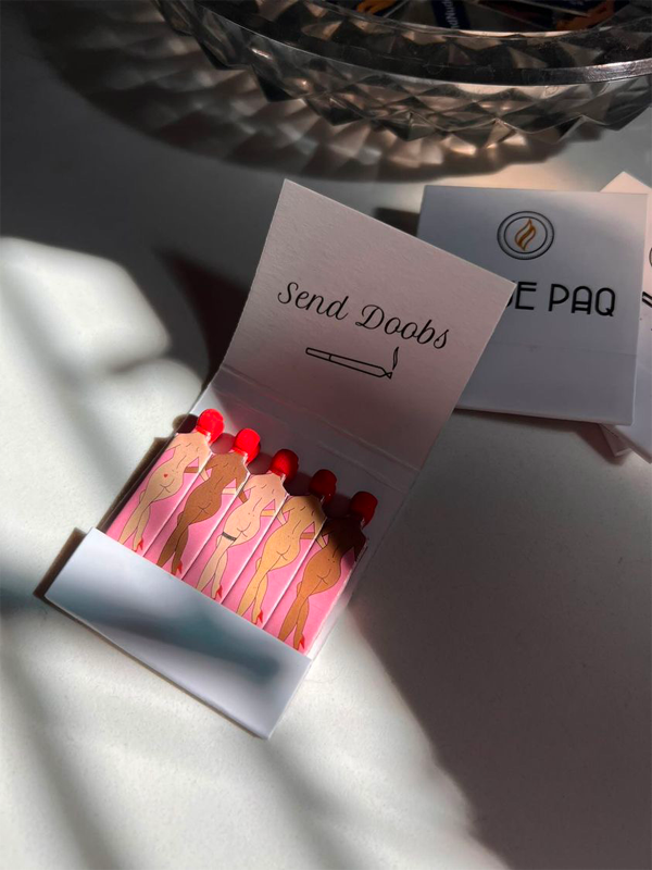 Matchbook featuring a classic design, perfect for striking a match or as a stylish decorative item for your home or collection.