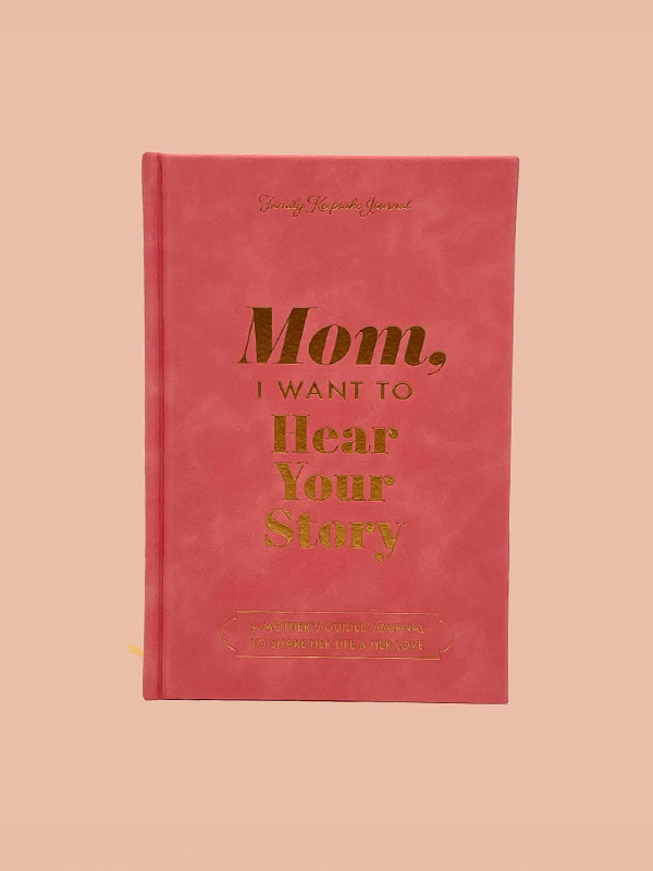 Mom, I Want to Hear Your Story: Heirloom Rose Leather Cover