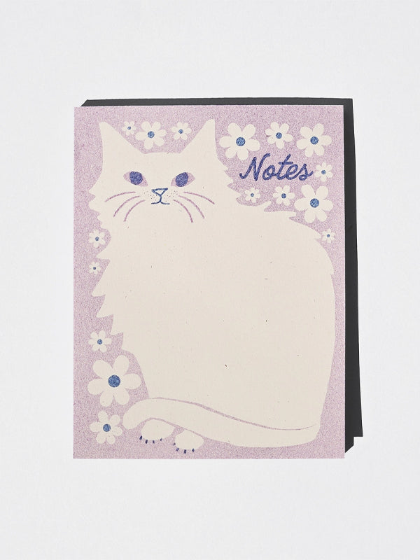 Negative Space Floral Cat Notepad