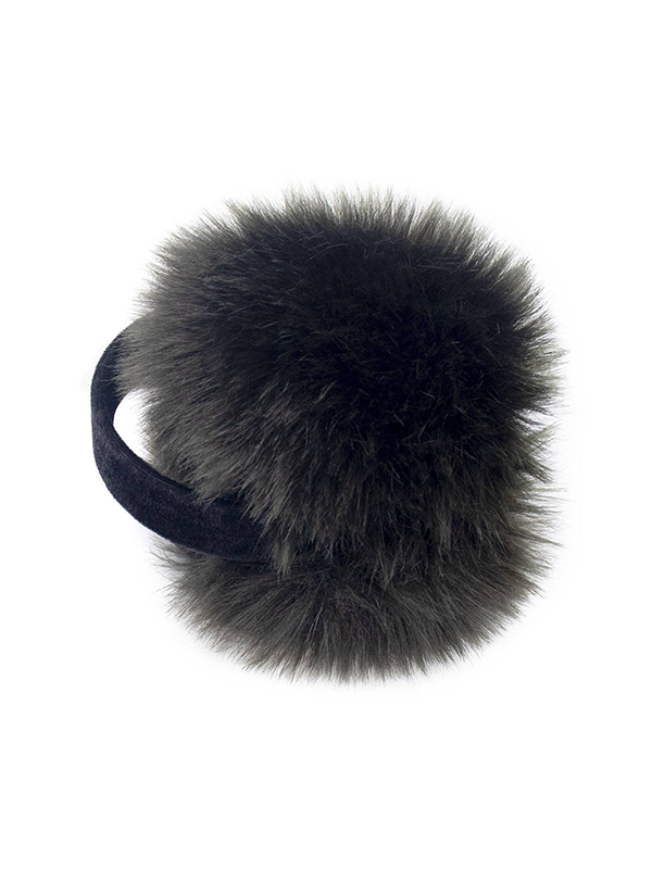 Faux Fox Fur Earmuffs with Velvet Band: Assorted