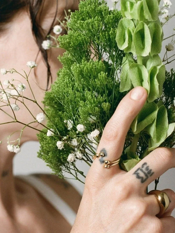 Pinky De Oro Ring: Gold Plated Sterling Silver