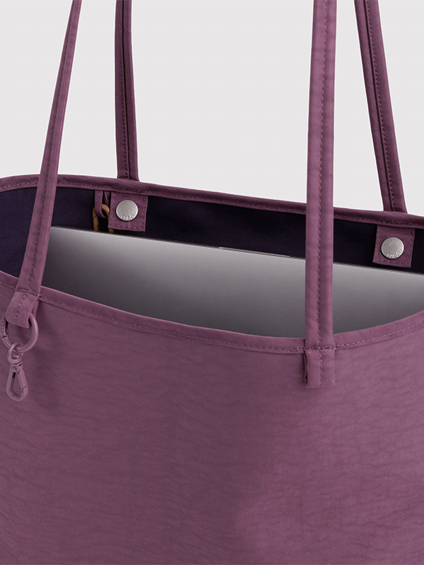 Medium Nylon Reversible Tote: Wild Plum Mix