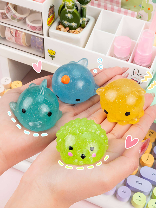 Jumbo Glitter Mochi Sensory Toy: Assorted