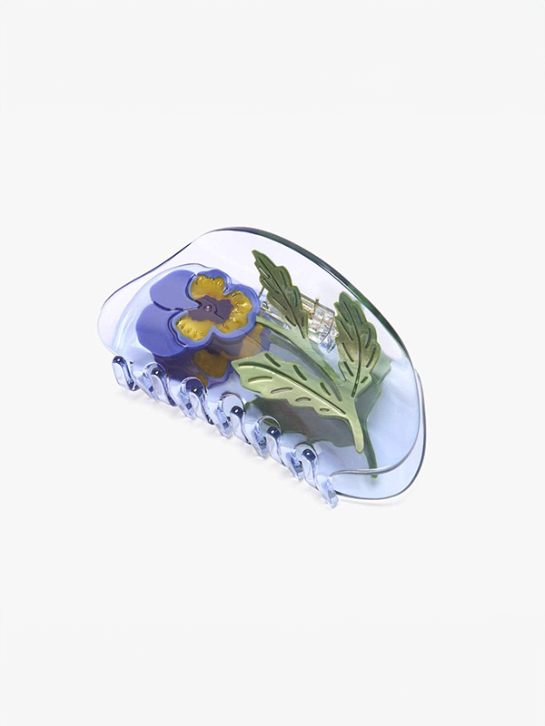Viola Pansy Hair Claw
