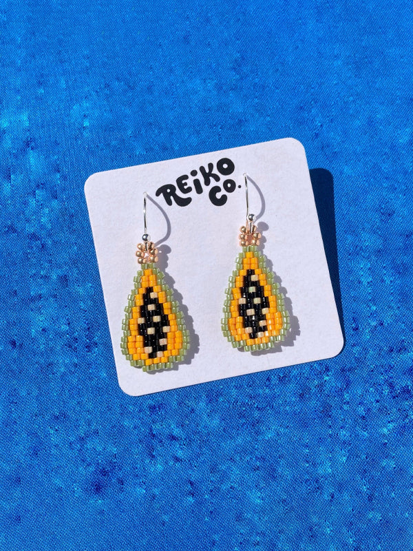 Fruit Salad Earrings: Mini Papayas