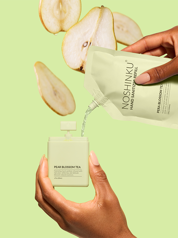 REFILLABLE Nourishing Pocket Sanitizer: Pear Blossom Tea