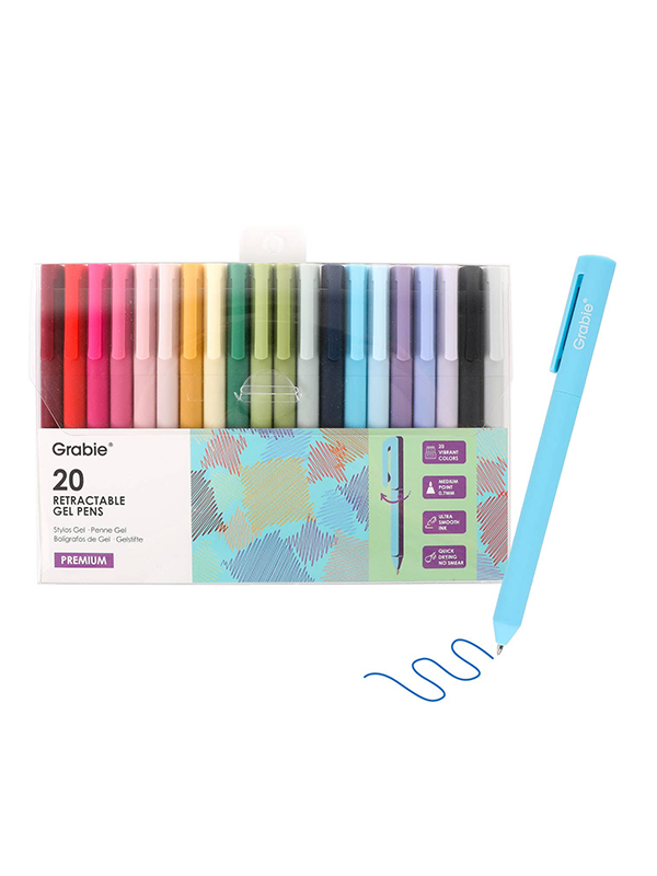 Retractable Gel Pens: Set of 20