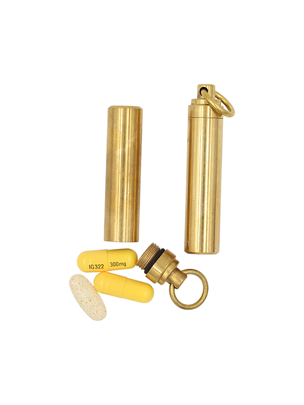 Mini Brass Pill Bottle