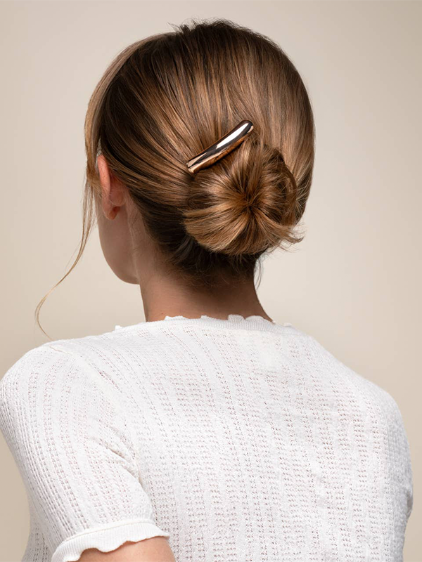Mini Metal Barrette French Hair Pin: Gold