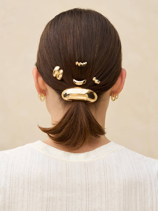 Gold Metal Pony Pins: Set of 3