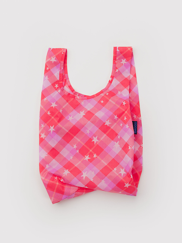 Baby Baggu: Pink Star Plaid