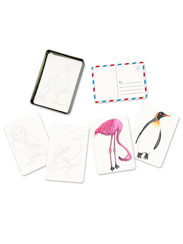 Coloring Postcards: Birds