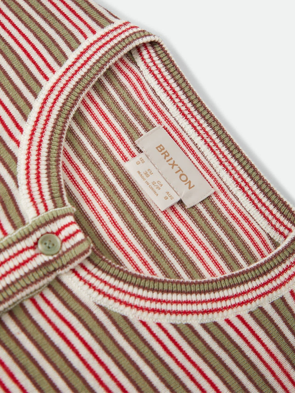 Bixby Lightweight Cardigan: Green Multi Stripe