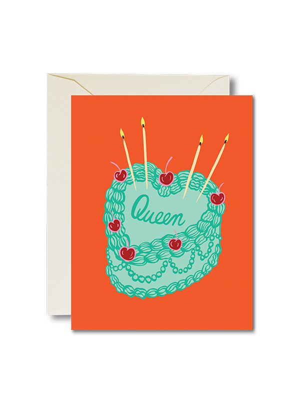 Happy Birthday Queen Cake Card