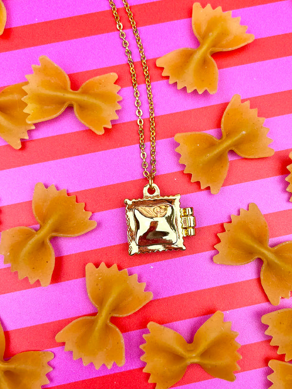 Ravioli Locket Necklace