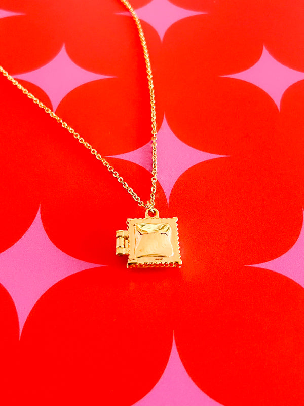Ravioli Locket Necklace