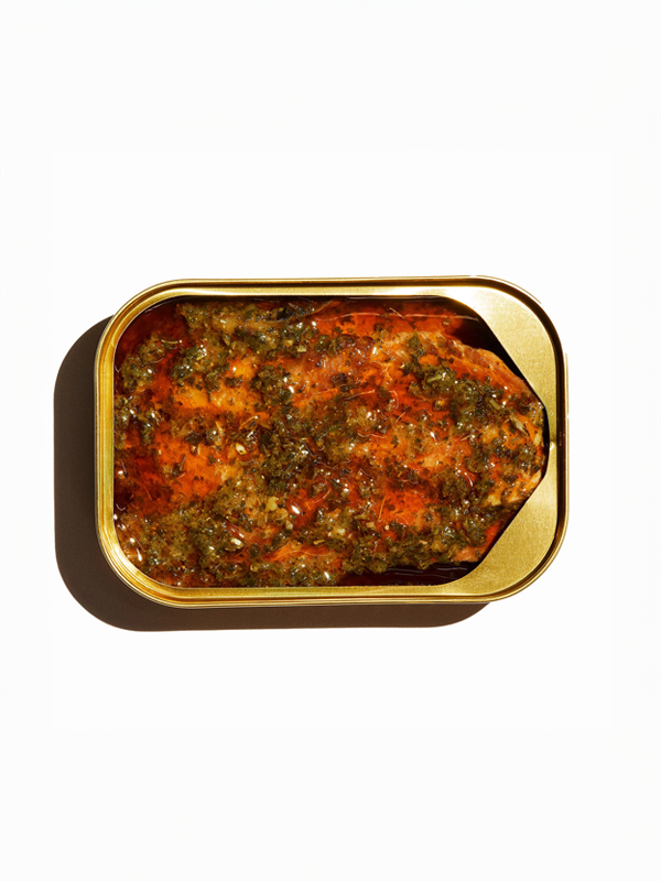 Smoked Rainbow Trout with Red Chimichurri
