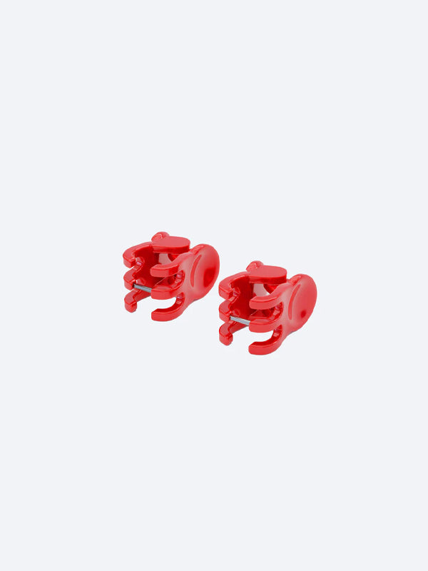 Mini Claw Clip Hoop Earrings: Strawberry