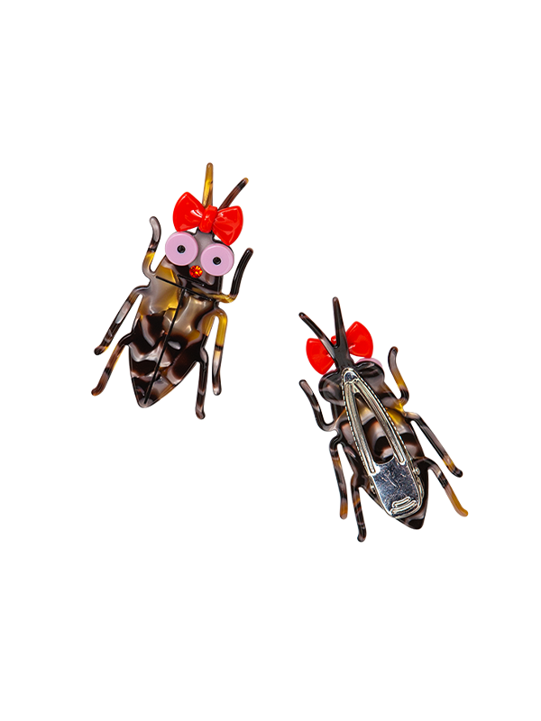 Cockroach with Bow Hair Clip