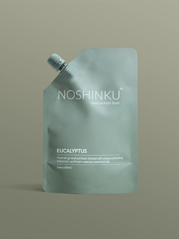Organic Hydrating Sanitizer Mini Refill Pouch: Eucalyptus Rosemary