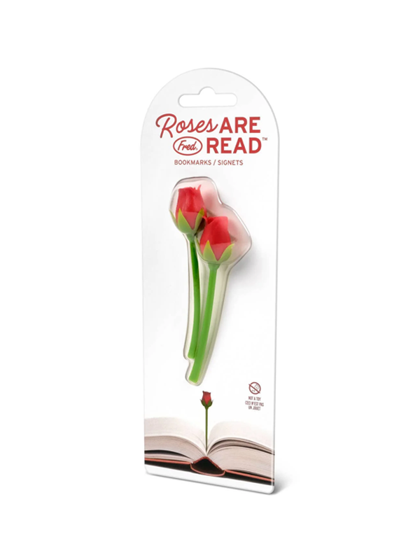 Roses Are Read Flower Bookmarks: Set of Two