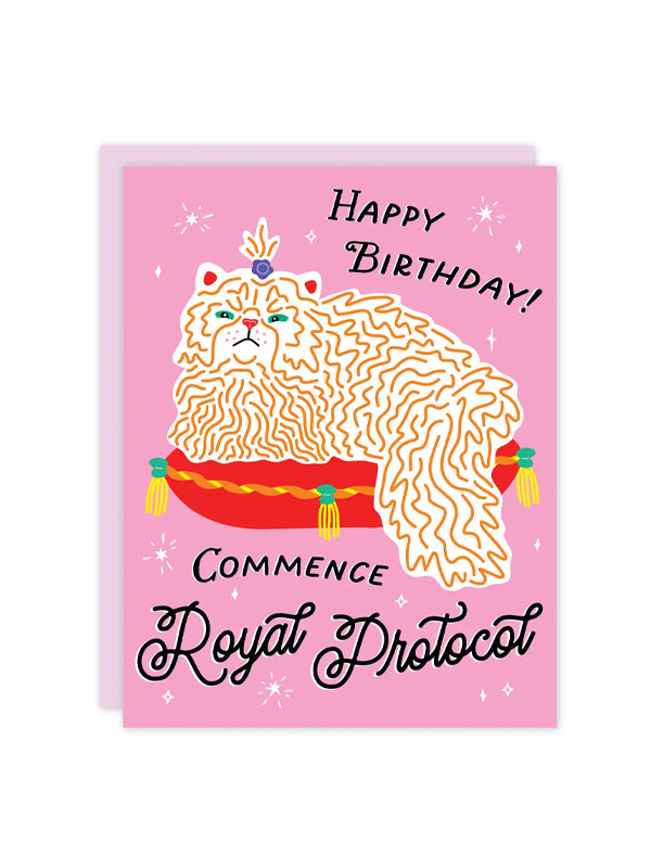 Royal Cat Birthday Card