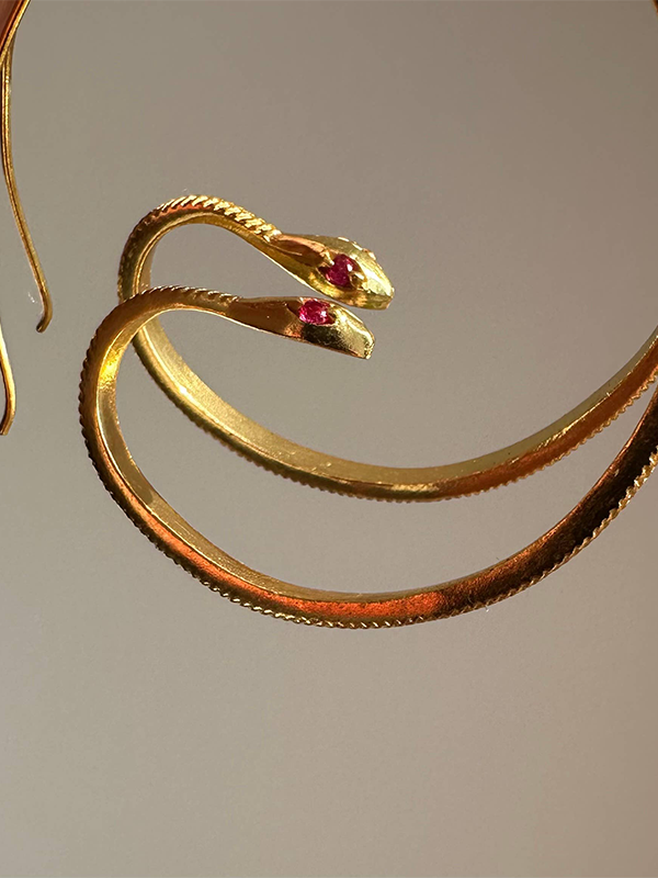 Pink Zircon Eyes Hoops