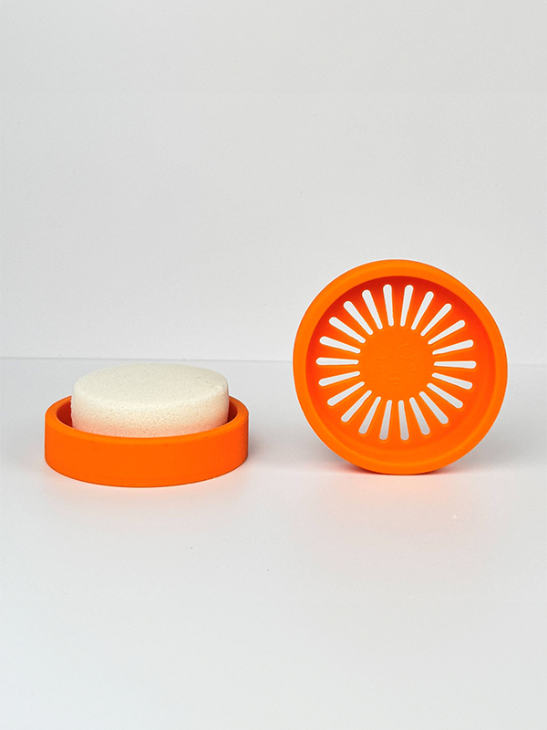 Silicone Shower Steamer Tray: Bright Orange