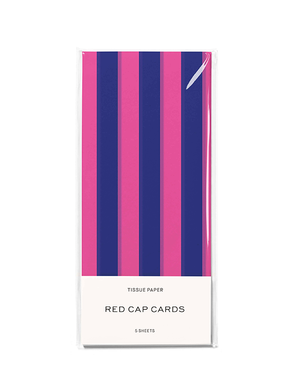 Tissue Paper: Blue and Pink Stripes (5 Sheets)