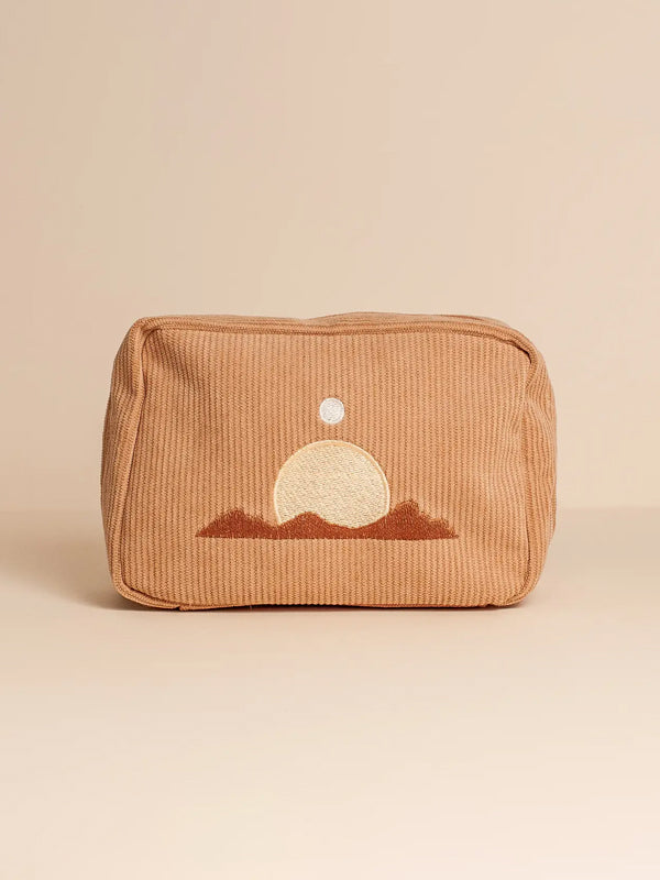 Corduroy Makeup Bag: Sand