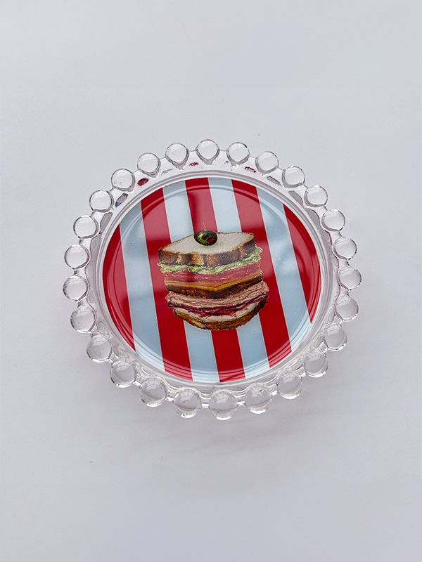 Striped Sandwich Trinket Dish