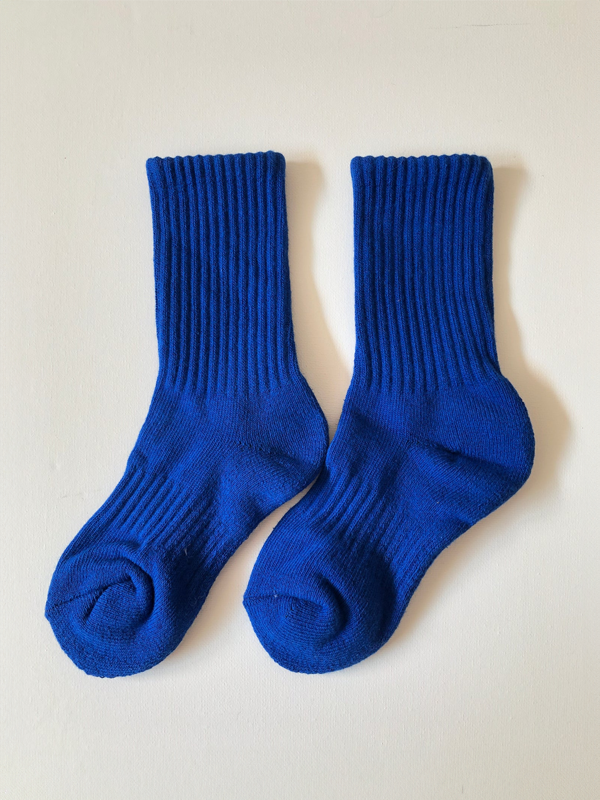 Kids Cotton Terry Socks: Sapphire