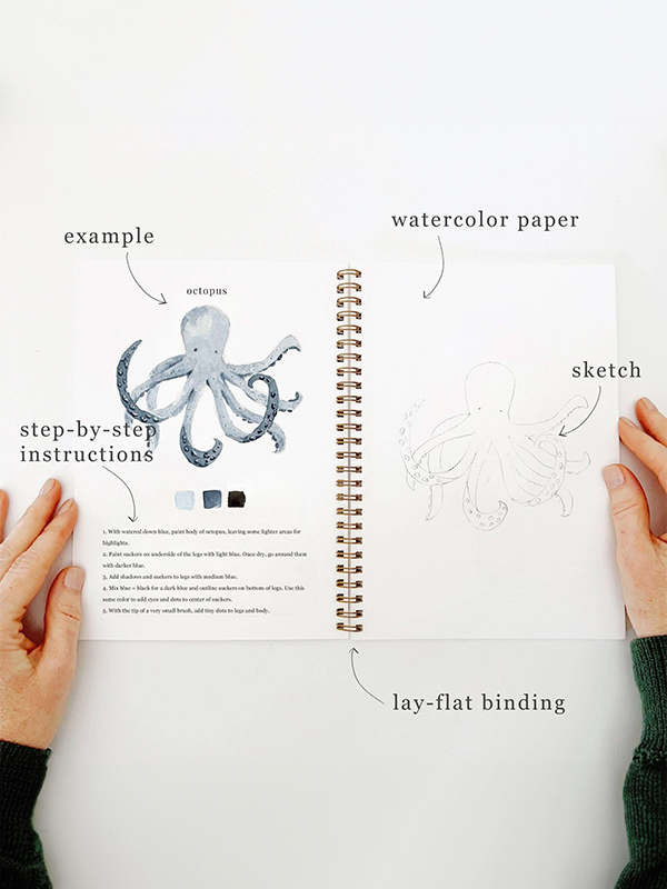 Watercolor Workbook: Seaside