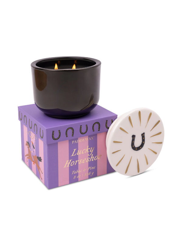Charmed Horseshoe Candle: Tabac & Pine