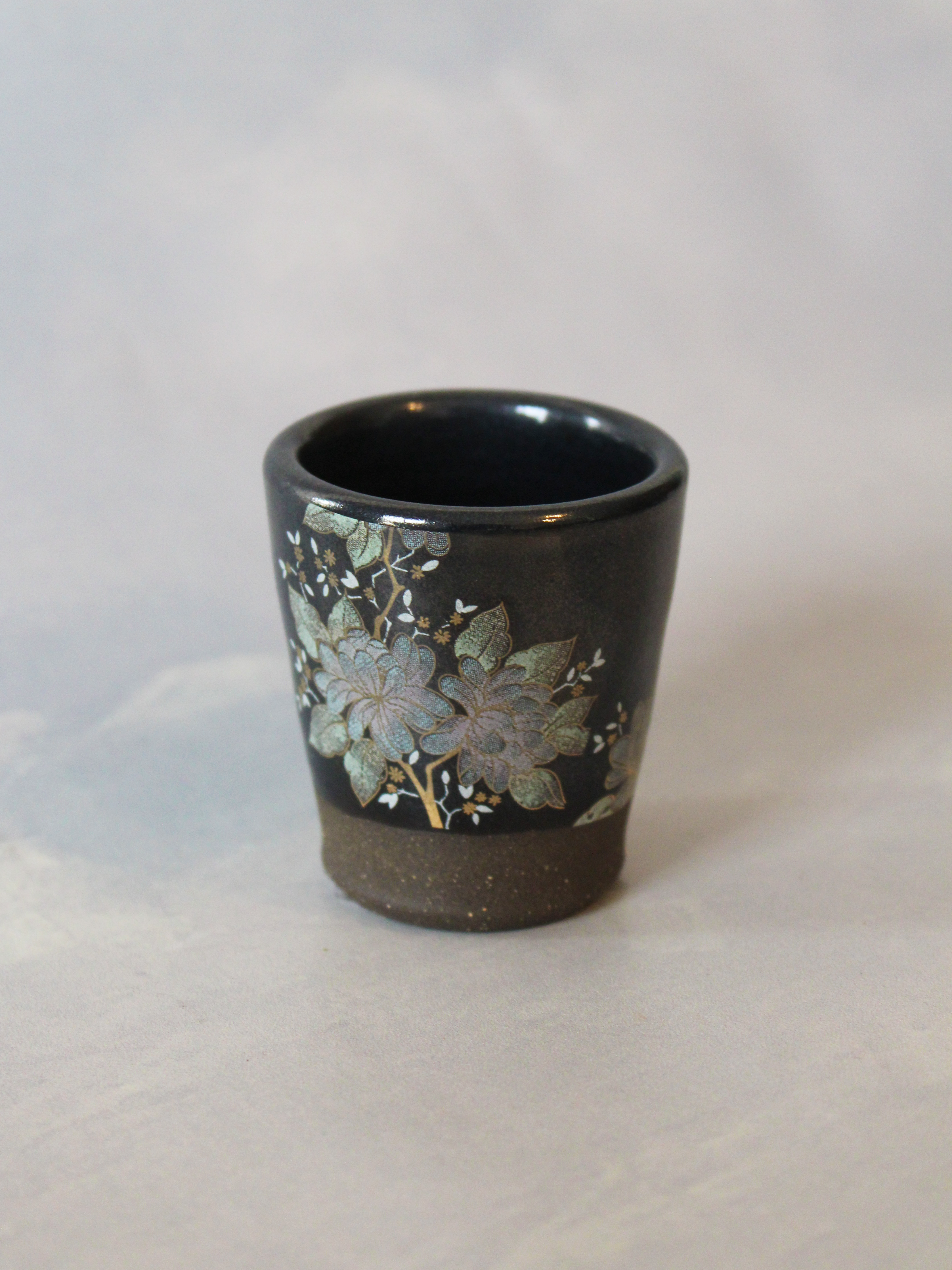 Shot Glass: Opal Flowers (Onyx)