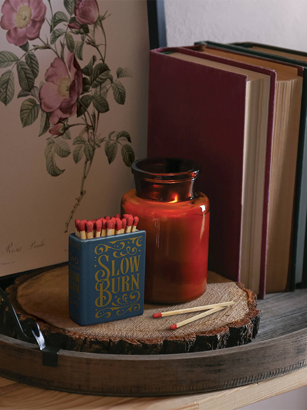 Slow Burn: Romance Book Match Striker and Holder