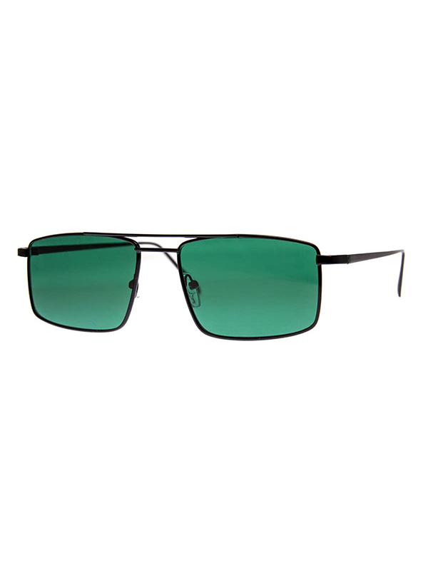 Soft Landing Sunnies: Black/Green