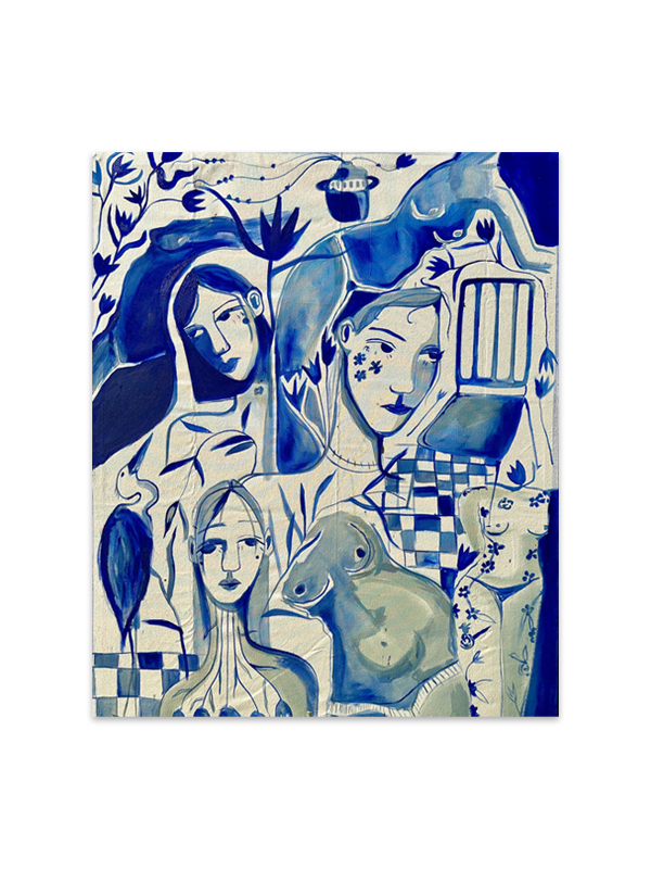 Sapphire Spring Print: 9 x 12