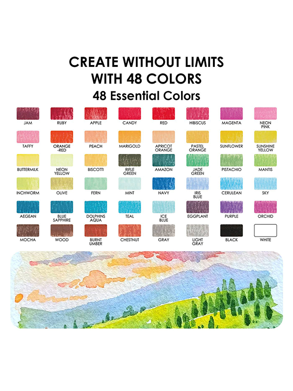 All-In-One Watercolor Set of 48