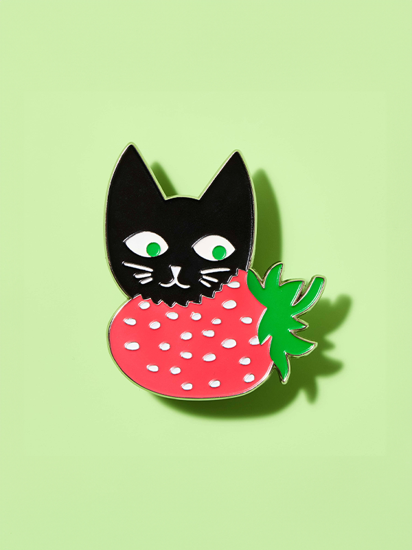 Strawberry Cat Magnet