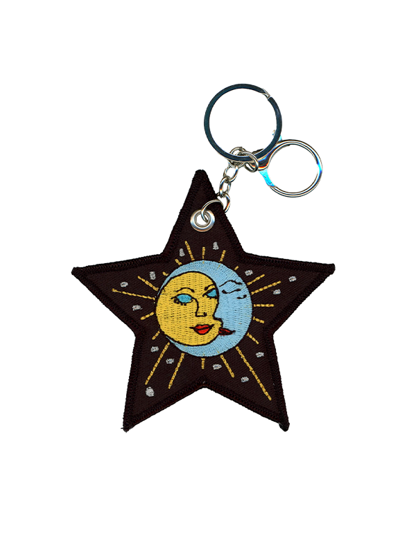 Embroidered Bag Charm: Fade Into You