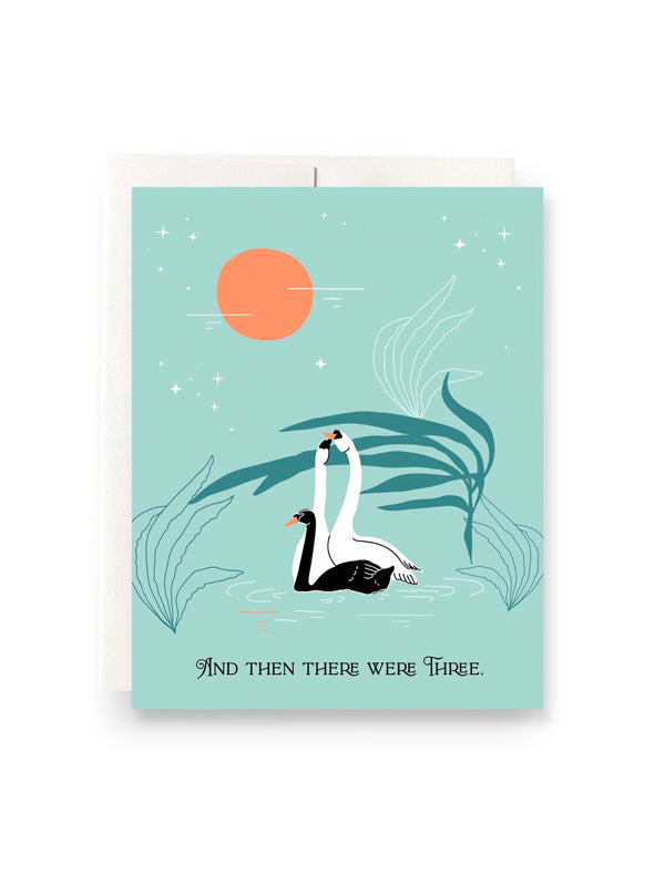 Swans Baby Card