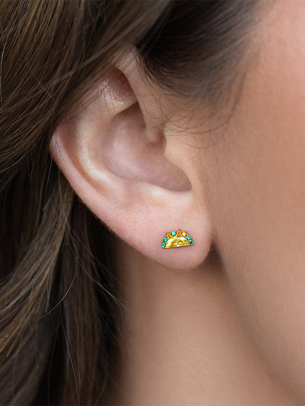 Taco Tuesday Studs: Gold