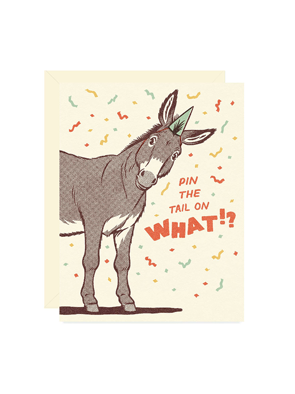 Pin The Tail Birthday Card