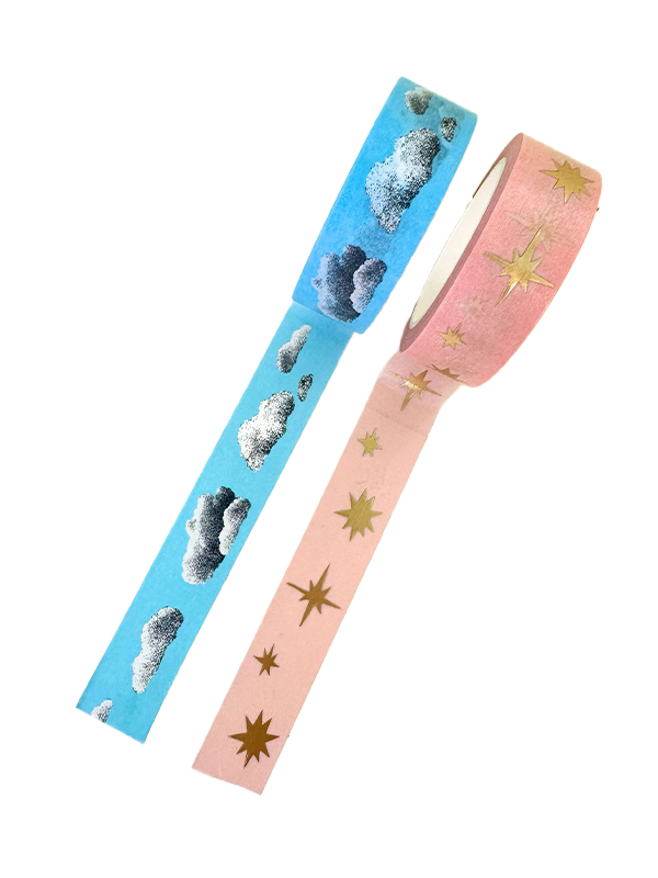 Clouds & Gold Stars Washi Tape