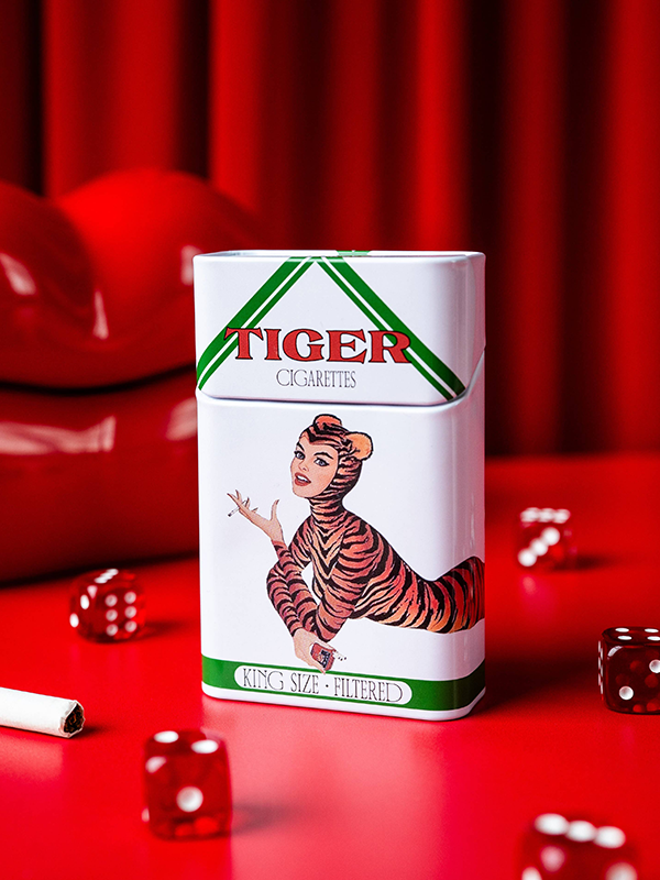 Tin Cig Case: Tiger